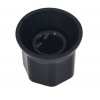 Knob fluted 5007 black, push-on (D)